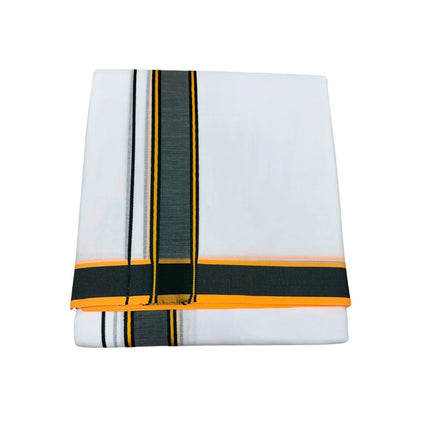 MEN PURE COTTON 1.5 INCH THILLANA DUAL COLOUR  PANCHAKACHAM DHOTI -9X5