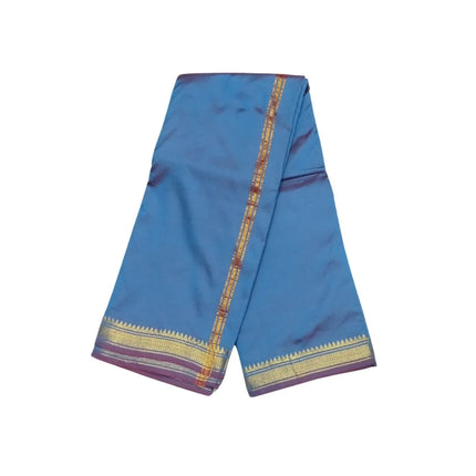 Soft Silk Usha Border Dhoti With Angavastram-3M+2M