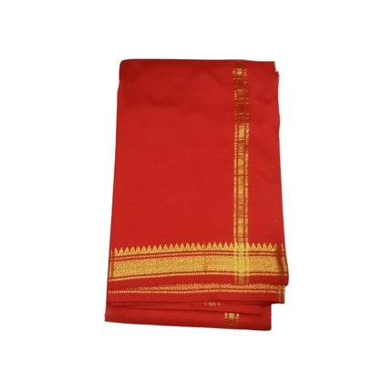 Soft Silk Usha Border Dhoti With Angavastram-3M+2M