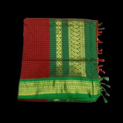 M C Kalyani Arni Checks 9 Yards Sarees