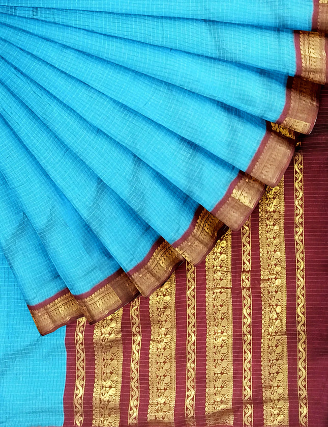 M C Kalyani Arni Checks 9 Yards Sarees