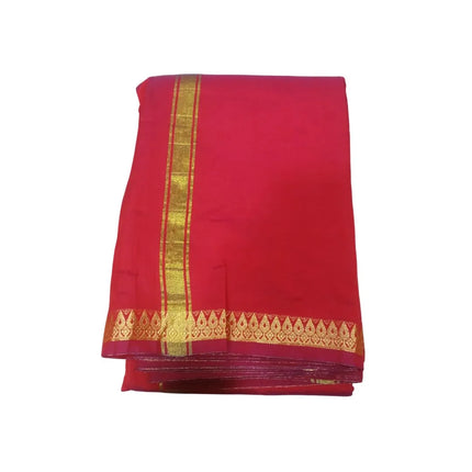 Men Art Silk Soft Silk Piping Colour Panchakacham Dhoti-9x5