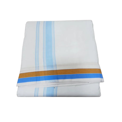 Men Cotton 1 Inch Deluxe Fancy Panchakacham Dhoti 10x6