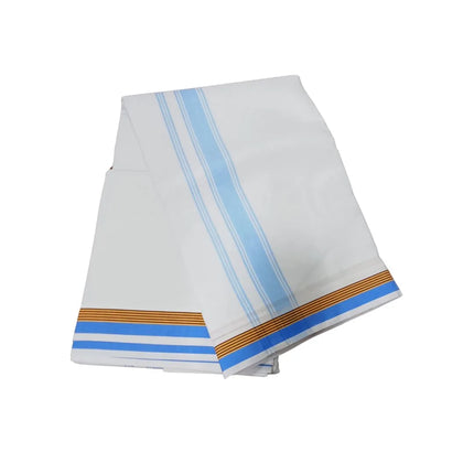 Men Cotton 1 Inch Deluxe Fancy Panchakacham Dhoti 10x6
