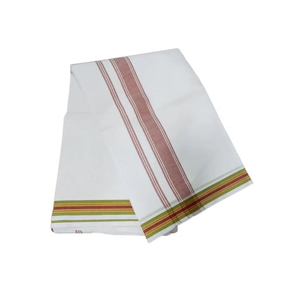 Men Cotton 1 Inch Deluxe Fancy Panchakacham Dhoti 10x6
