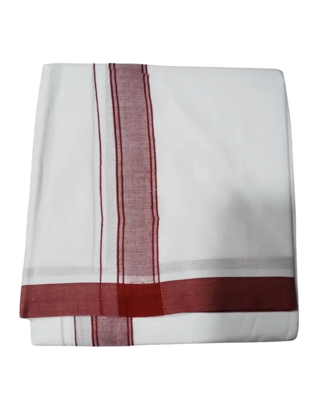 Men Pure Cotton 1 Inch Sarathy Panchakacham Dhoti-9x5