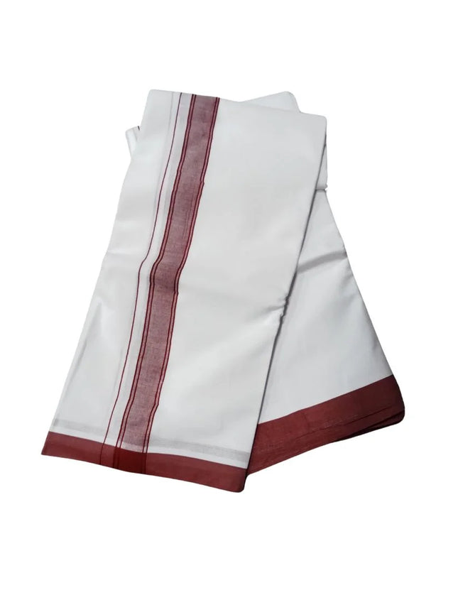 Men Pure Cotton 1 Inch Sarathy Panchakacham Dhoti-9x5