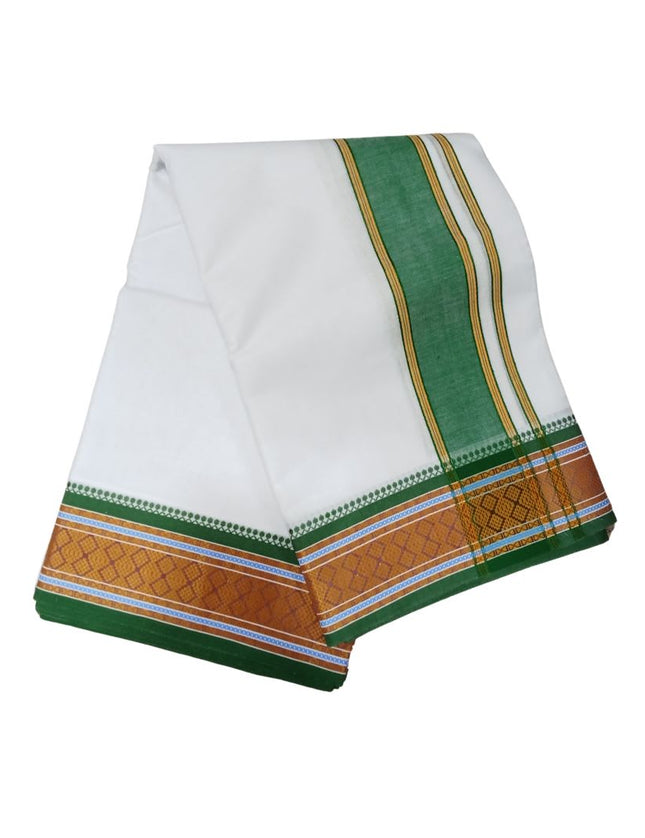 Men Pure Cotton 3 Inch New Pet Panchakacham Dhoti- 10x6
