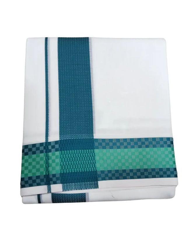 Men Pure Cotton 3INCH Pattu Chess Panchakacham Dhoti-9x5