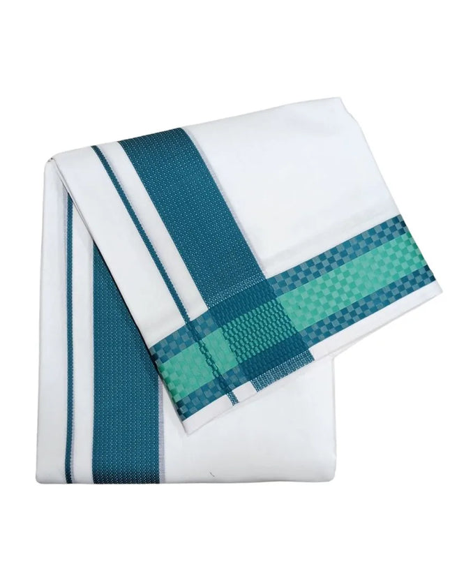 Men Pure Cotton 3INCH Pattu Chess Panchakacham Dhoti-9x5