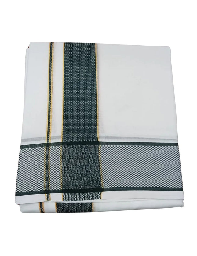 Men Pure Cotton 3 Inch Pattu Small Chess Panchakacham Dhoti -9x5