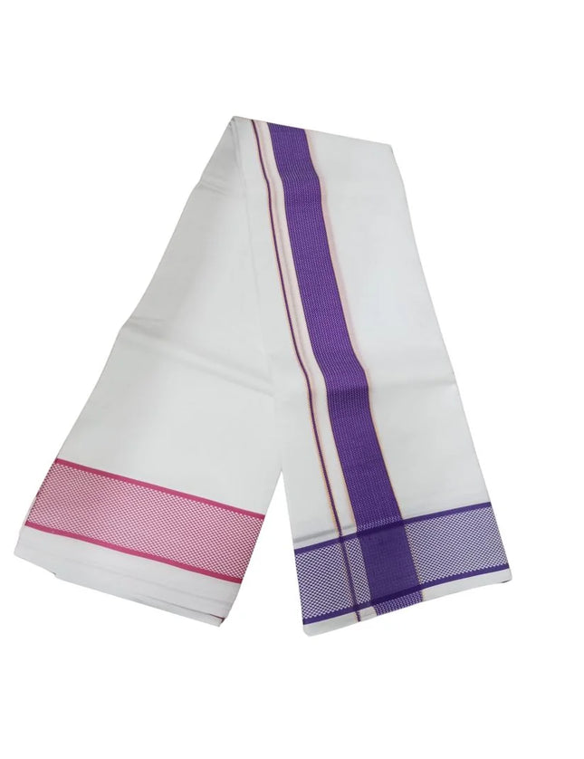 Men Pure Cotton 3 Inch Pattu Small Chess Panchakacham Dhoti -9x5