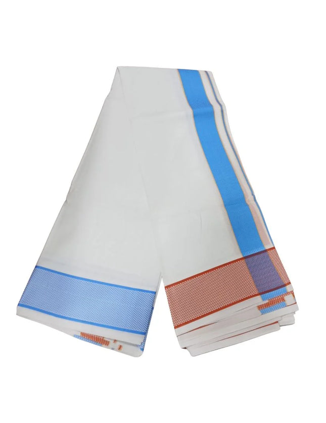 Men Pure Cotton 3 Inch Pattu Small Chess Panchakacham Dhoti -9x5