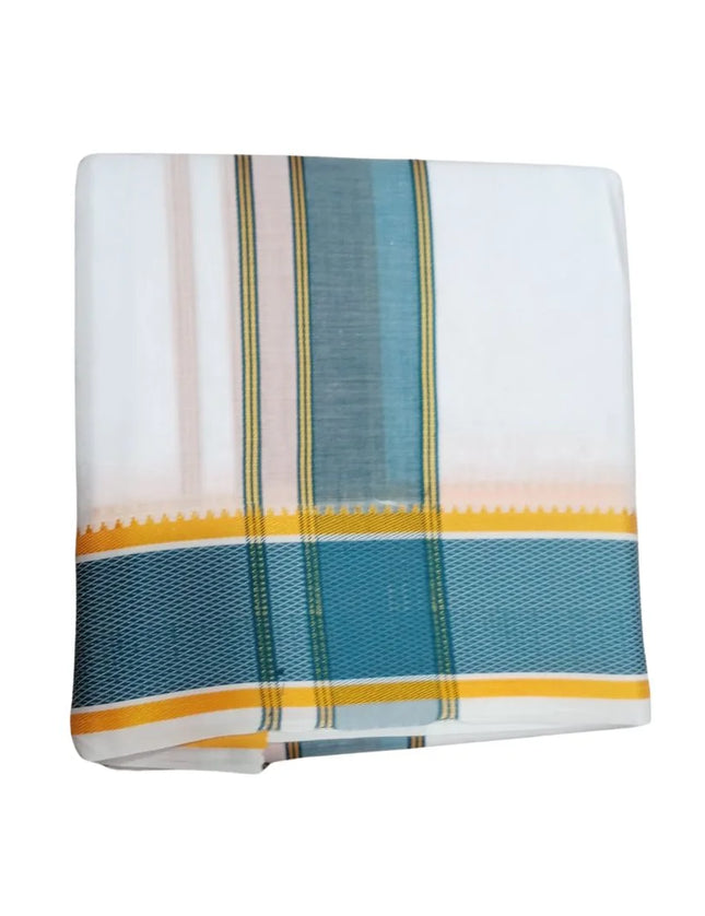 Men Pure Cotton 4 Inch Gemini Pet Panchakacham Dhoti-9x5