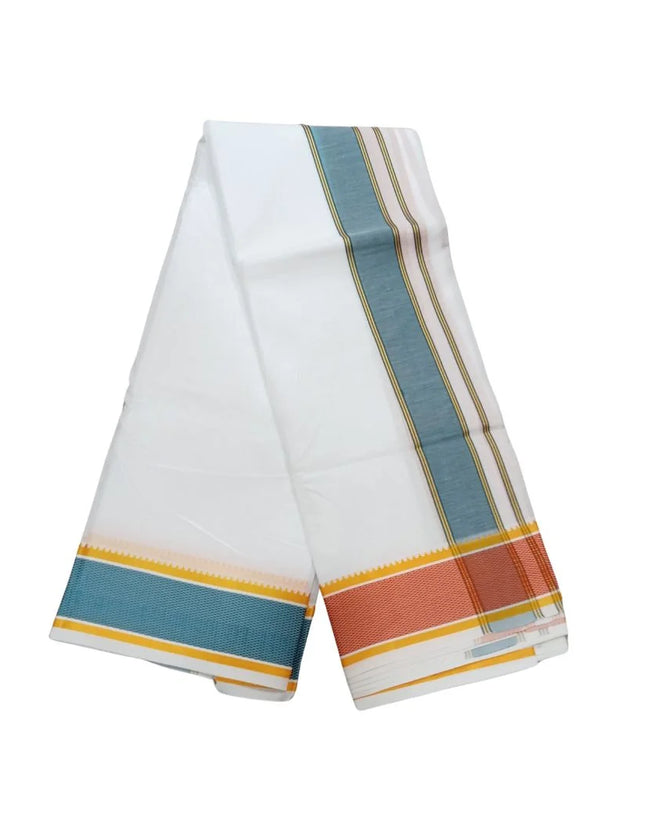 Men Pure Cotton 4 Inch Gemini Pet Panchakacham Dhoti-9x5