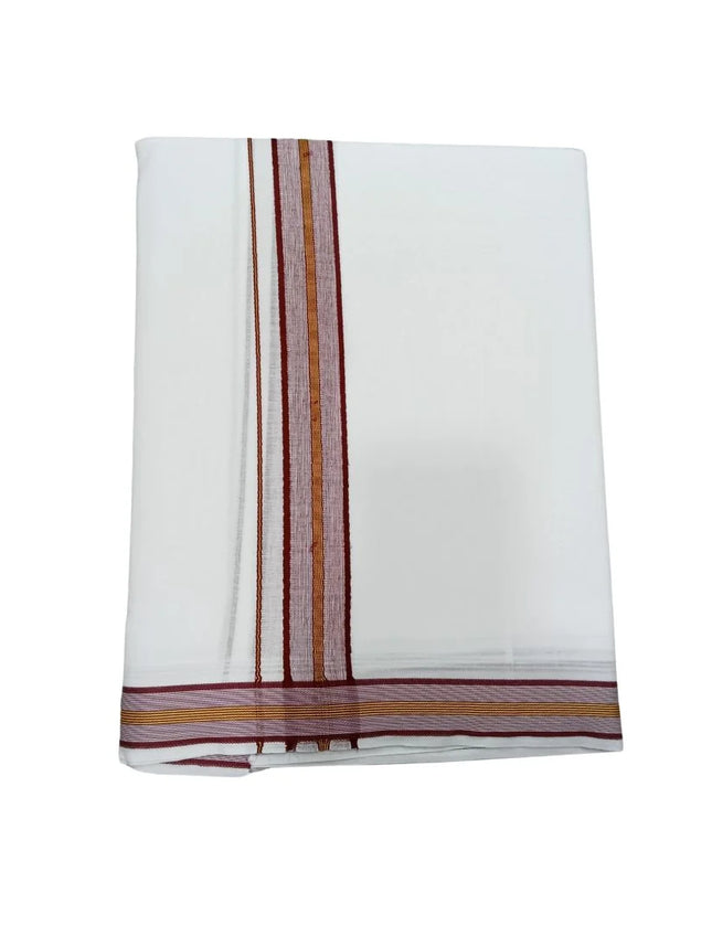 Men Pure Cotton D-127 Deluxe Panchakacham Dhoti-9x5