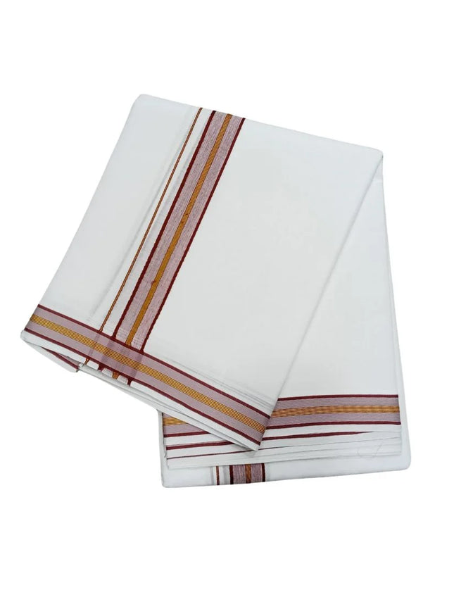 Men Pure Cotton D-127 Deluxe Panchakacham Dhoti-9x5