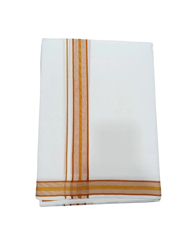 Men Pure Cotton D-127 Deluxe Panchakacham Dhoti-9x5