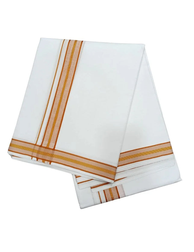 Men Pure Cotton D-127 Deluxe Panchakacham Dhoti-9x5