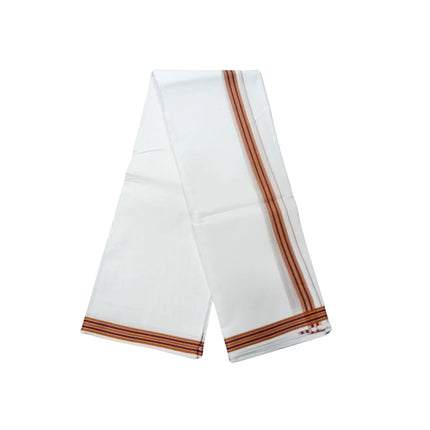 Men Pure Cotton D-800 Fancy Border Panchakacham Dhoti- 10x6
