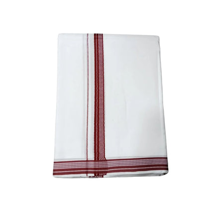 Men Pure Cotton D-800 Fancy Border Panchakacham Dhoti- 10x6
