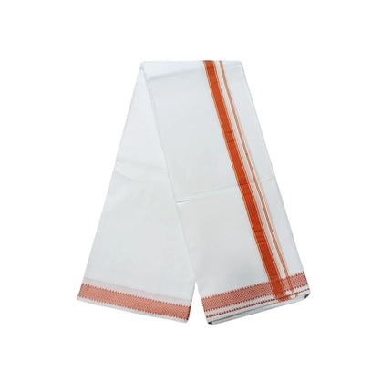 Men Pure Cotton D-800 Fancy Border Panchakacham Dhoti- 10x6