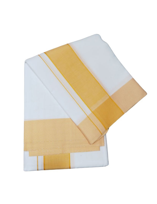 Men Pure Cotton D121 Chess Border Panchakacham Dhoti- 10x6