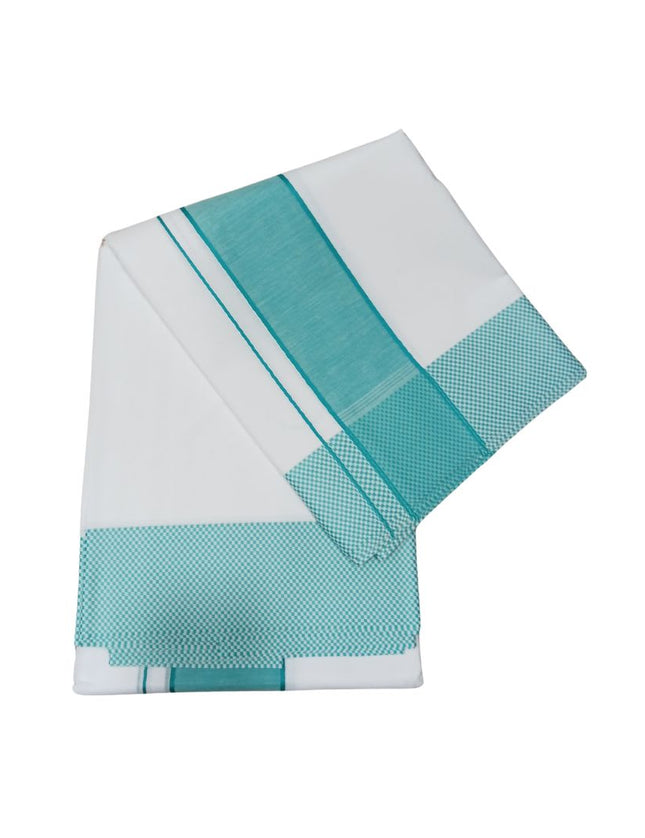 Men Pure Cotton D121 Chess Border Panchakacham Dhoti- 10x6