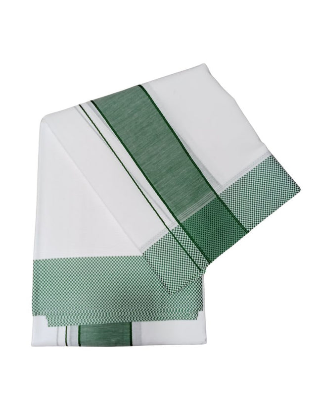 Men Pure Cotton D121 Chess Border Panchakacham Dhoti- 10x6