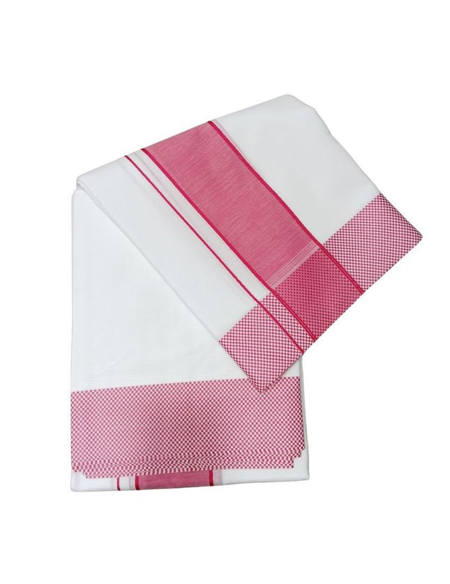 Men Pure Cotton D121 Chess Border Panchakacham Dhoti- 10x6