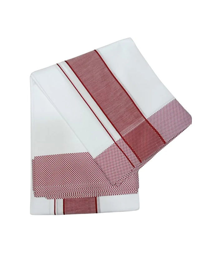 Men Pure Cotton Colour Checks Panchakacham Dhoti-9x5