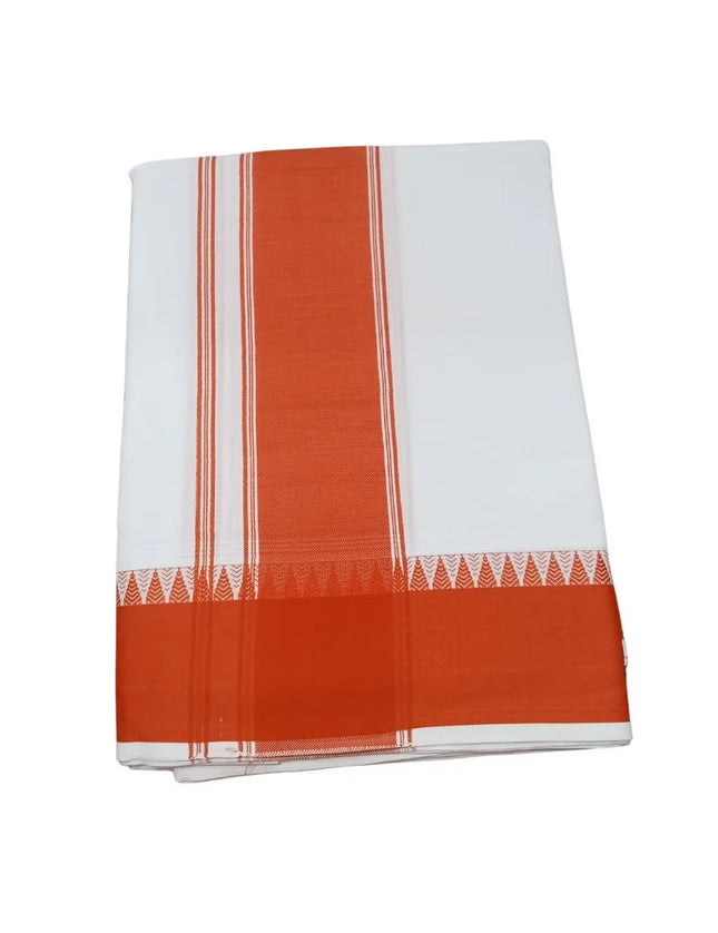 Men Pure Cotton D137 3 Inch Panchakacham Dhoti-9x5