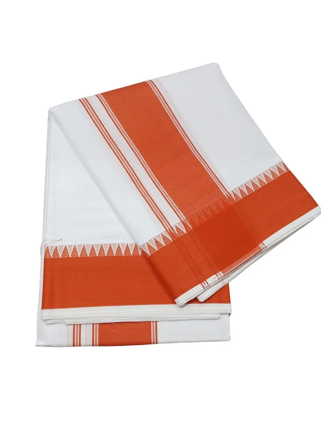 Men Pure Cotton D137 3 Inch Panchakacham Dhoti-9x5
