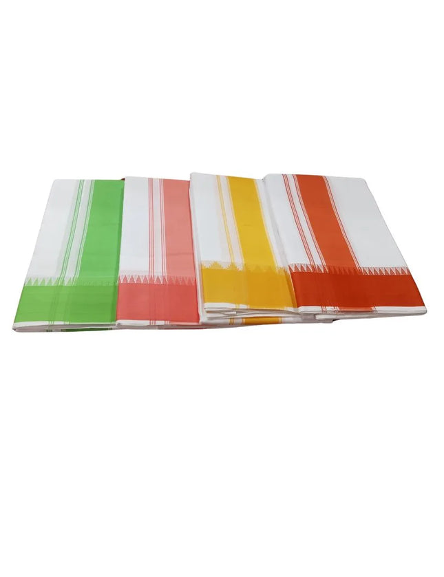 Men Pure Cotton D137 3 Inch Panchakacham Dhoti-9x5