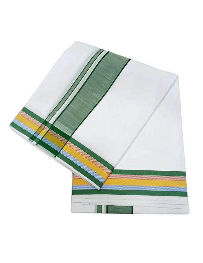 Men Pure Cotton D65 Fancy Seer Panchakacham Dhoti-9x5