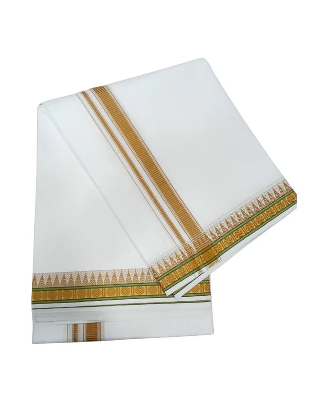 Men Pure Cotton D66 Mokku Ruthuratch Panchakacham Dhoti-9x5