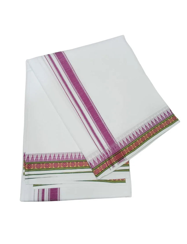 Men Pure Cotton D66 Mokku Ruthuratch Panchakacham Dhoti-9x5