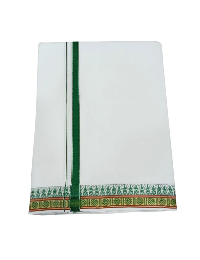 Men Pure Cotton D66 Mokku Ruthuratch Panchakacham Dhoti-9x5
