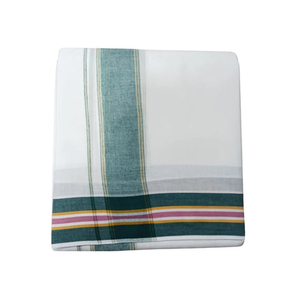 Men Pure Cotton Veg Bleached Panchakacham Dhoti- 9x5