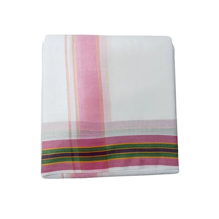 Men Pure Cotton Veg Bleached Panchakacham Dhoti- 9x5