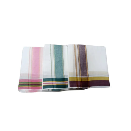 Men Pure Cotton Veg Bleached Panchakacham Dhoti- 9x5