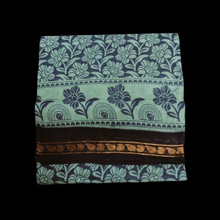 Madurai KT Reverse Printed 9 Yards Sarees