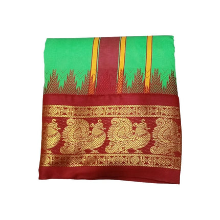 Men Art Silk Karishma Big Border Panchakacham Dhoti 9x5