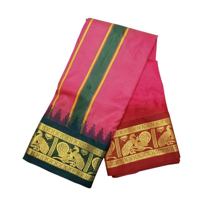 Men Art Silk Karishma Big Border Panchakacham Dhoti 9x5