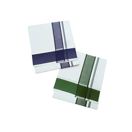 Men Cotton 2INCH Thillana Double Dhoti- 3.66m
