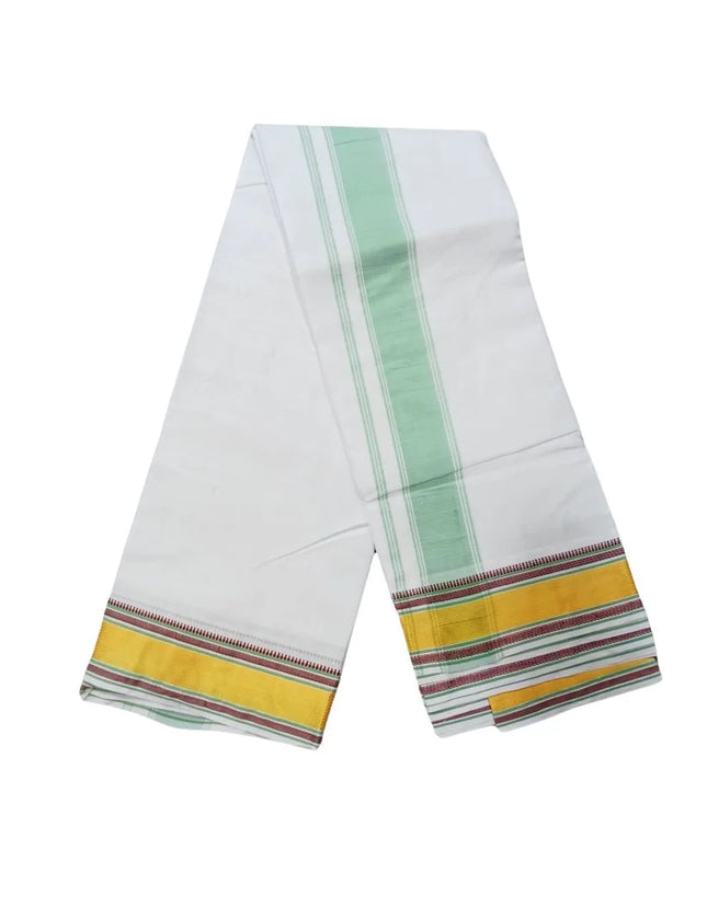 Men Cotton Pepsi 3 Inch Design Pate Panchakacham Dhoti 9x5