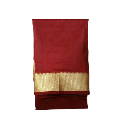 Men Art Silk Katlon Big Border Panchakacham Dhoti 9x5