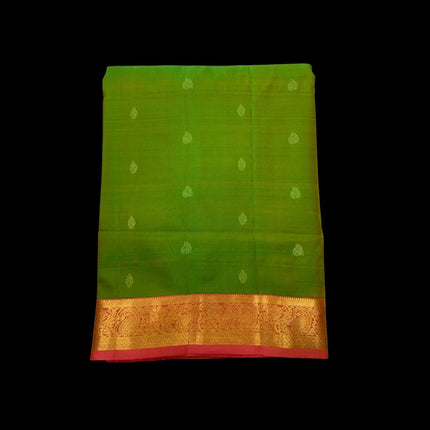 Pure Kanchipuram Silk 9 Yards Madisar Saree - Elegant Small Border & Rich Pallu
