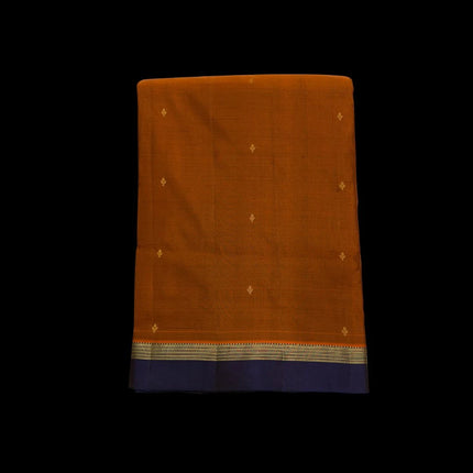 Pure Kanchipuram Silk 9 Yards Madisar Saree - Pottu Butta Design with Small Border