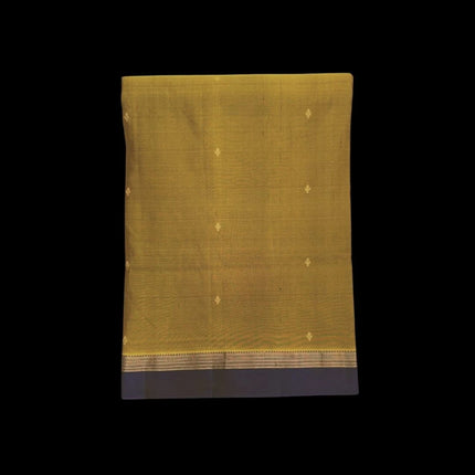 Pure Kanchipuram Silk 9 Yards Madisar Saree - Pottu Butta Design with Small Border